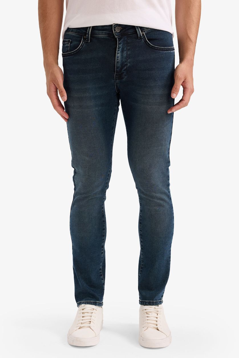 Man Dark Green Pedro Slim Fit Regular Waist Skinny Leg Jeans