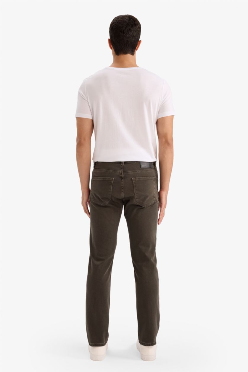 رجالي كاكي فاتح بنطلون جينز سيرجيو قصة عادية وخصر عادي