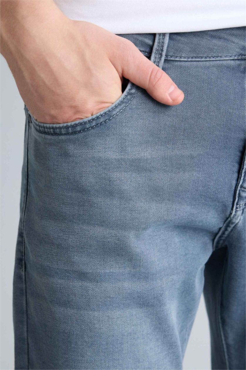 Erkek Mavi Gri Yumuşak Dokulu Sergio Jean Pantolon