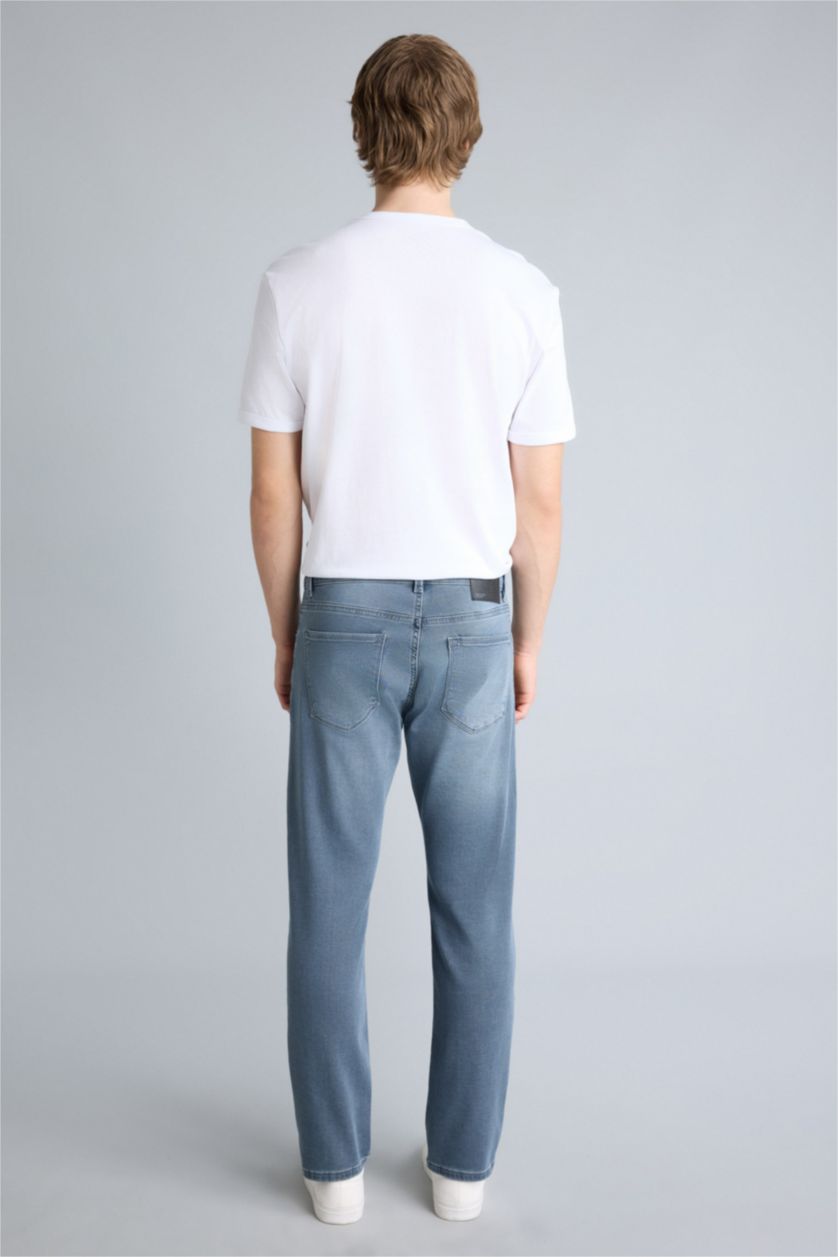 Erkek Mavi Gri Yumuşak Dokulu Sergio Jean Pantolon