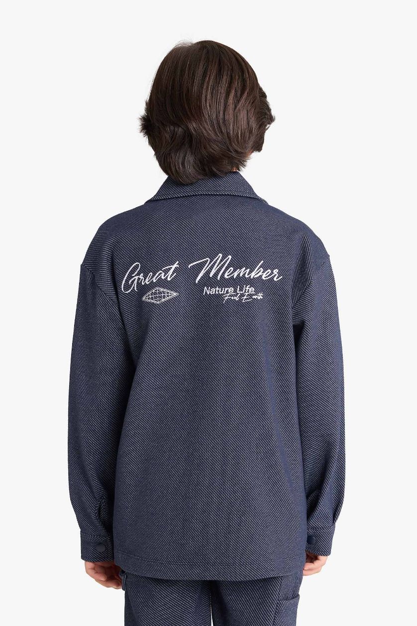 Boys & Teens NAVY Oversize Fit Buttoned Overshirt