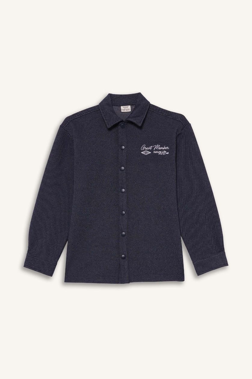 Boys & Teens NAVY Oversize Fit Buttoned Overshirt