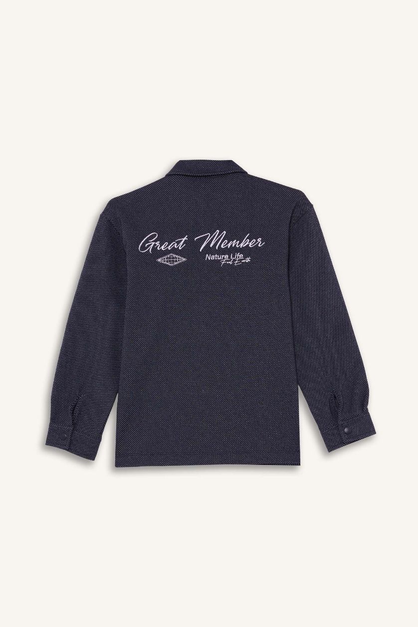 Boys & Teens NAVY Oversize Fit Buttoned Overshirt