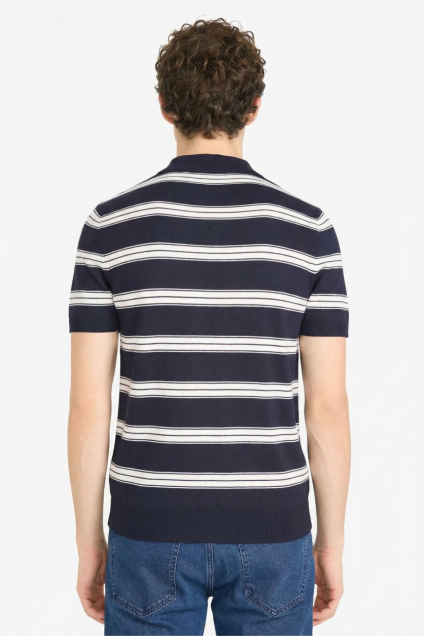 MAN NAVY Standard Fit Short Sleeves Polo T-shirt