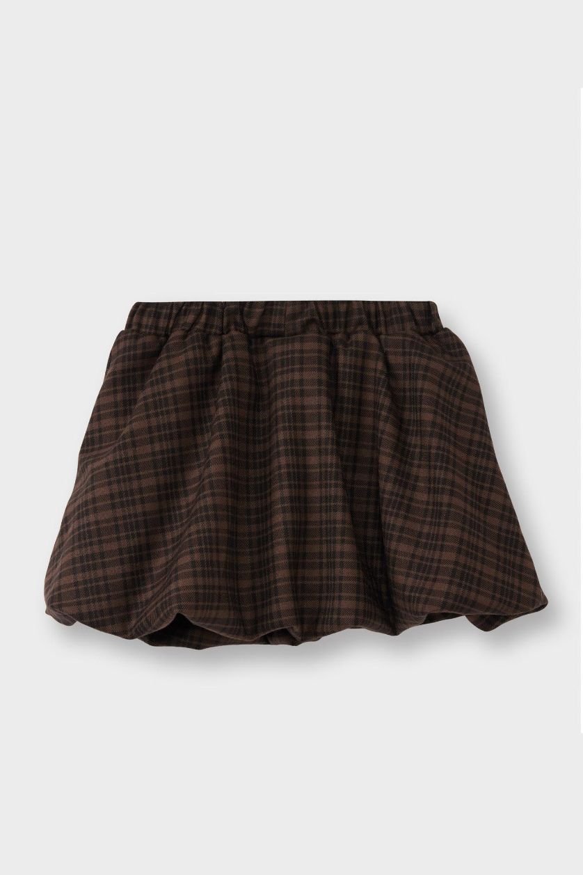 Baby Girl Brown Baby Girl Wowen Fabrics Balloon Fit Skirt