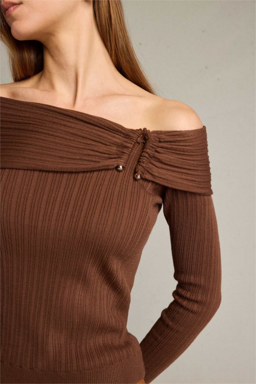 Woman Brown Cardigan