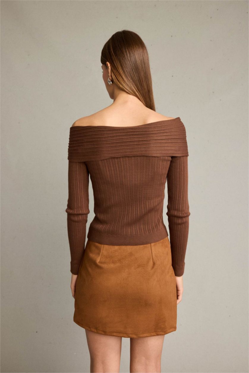 Woman Brown Cardigan