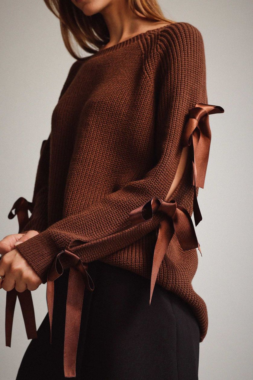 Woman Brown Oversize Fit Cardigan