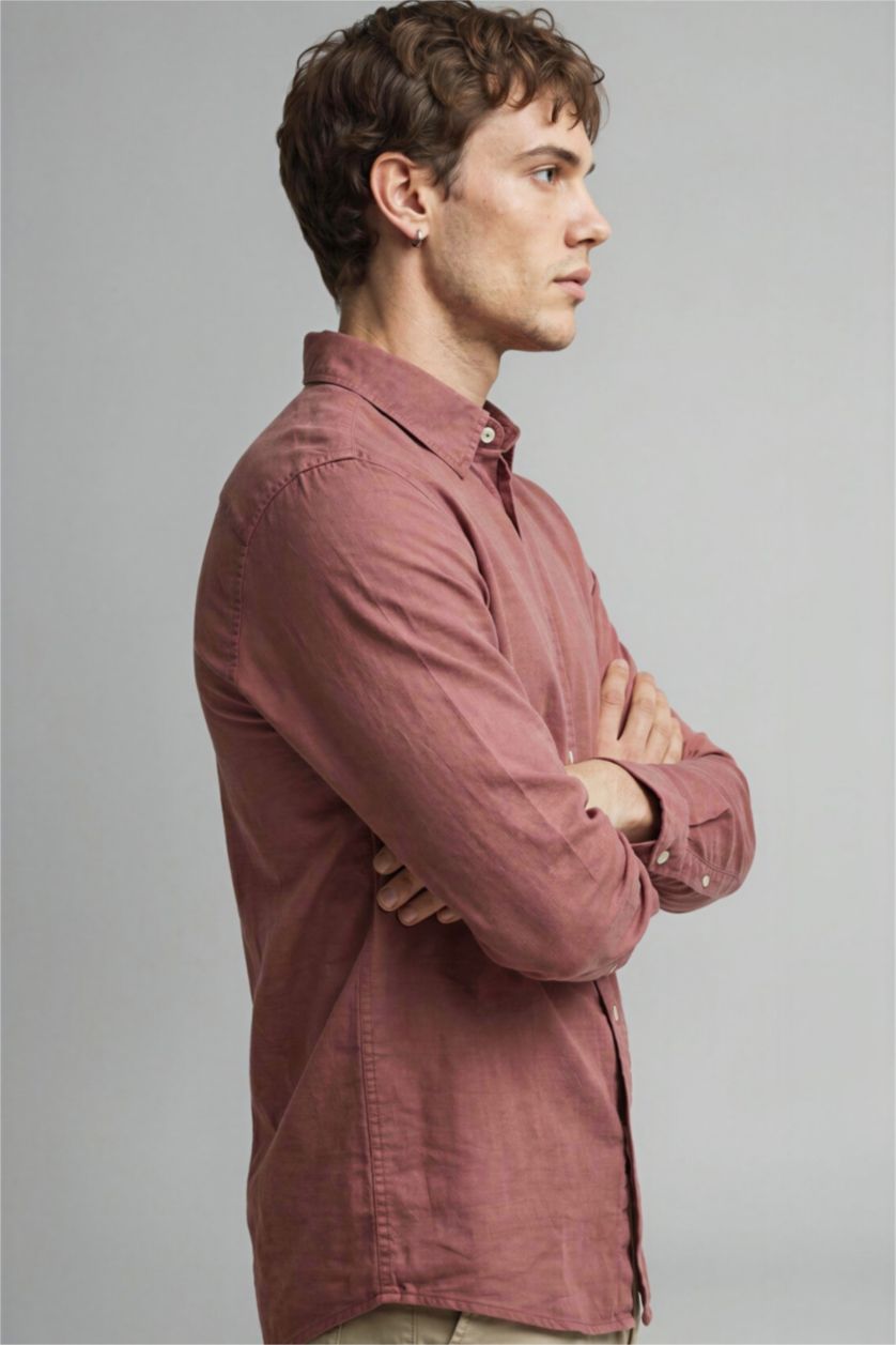 HOMME Bordeaux Chemise premium en tencel