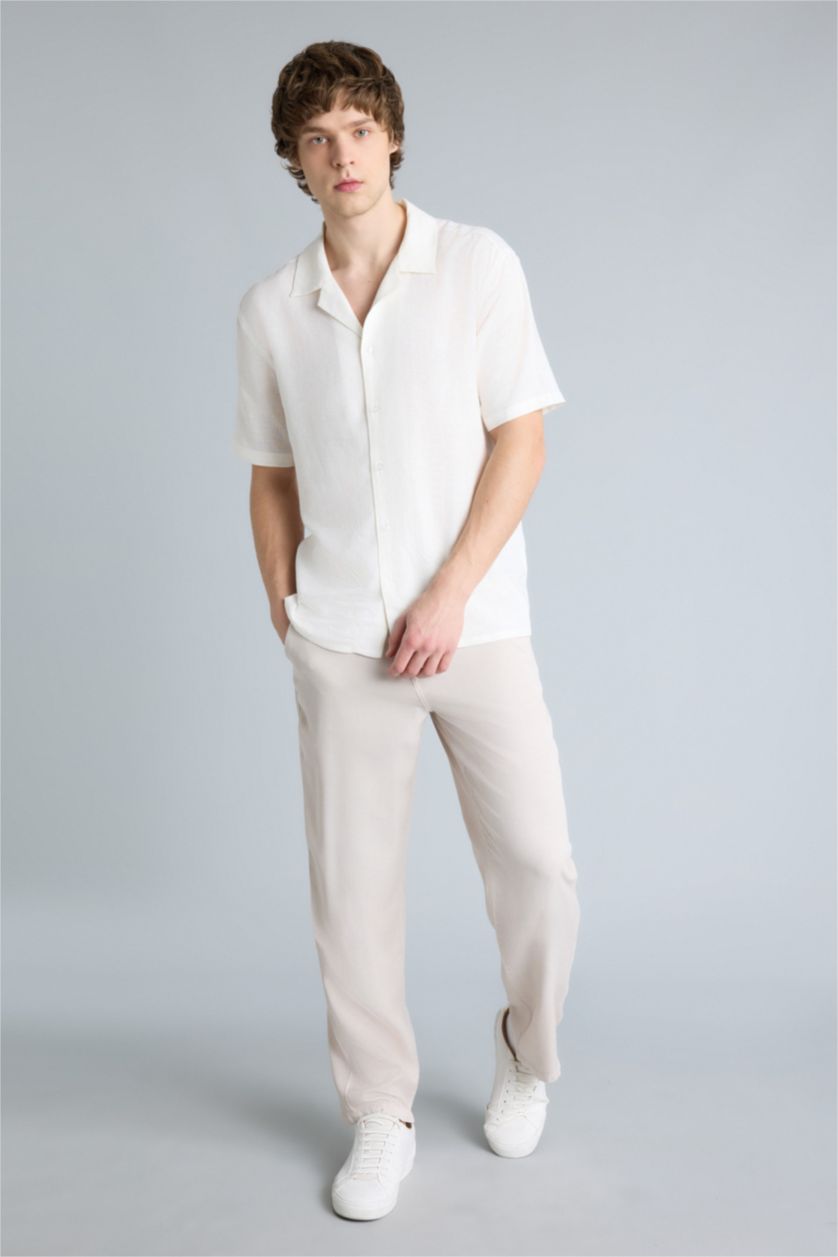 Мужчины Бежевый Relax Fit Trousers