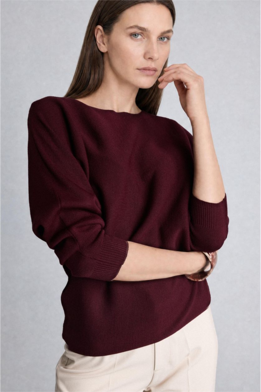 نساء خمري Knitwear Pullover
