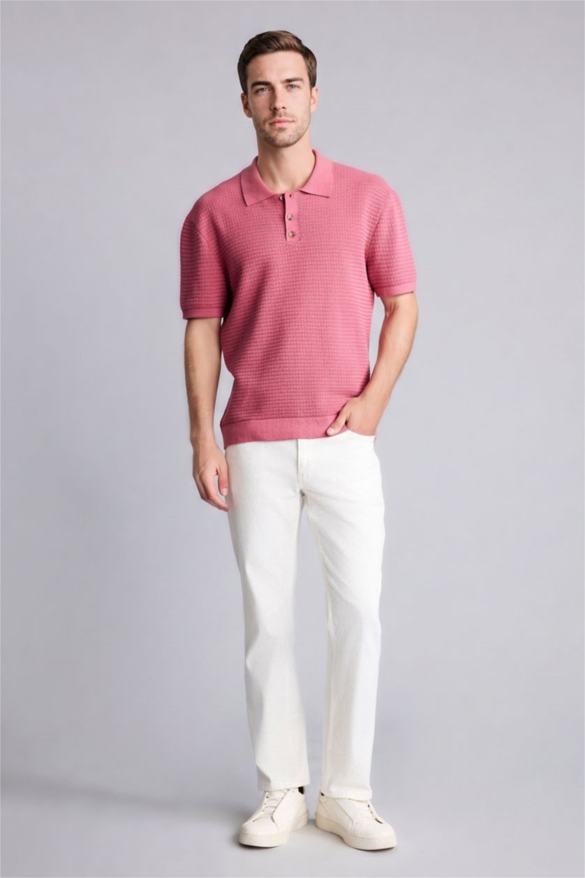MAN Purple Relax Fit Short Sleeve Polo T-Shirt