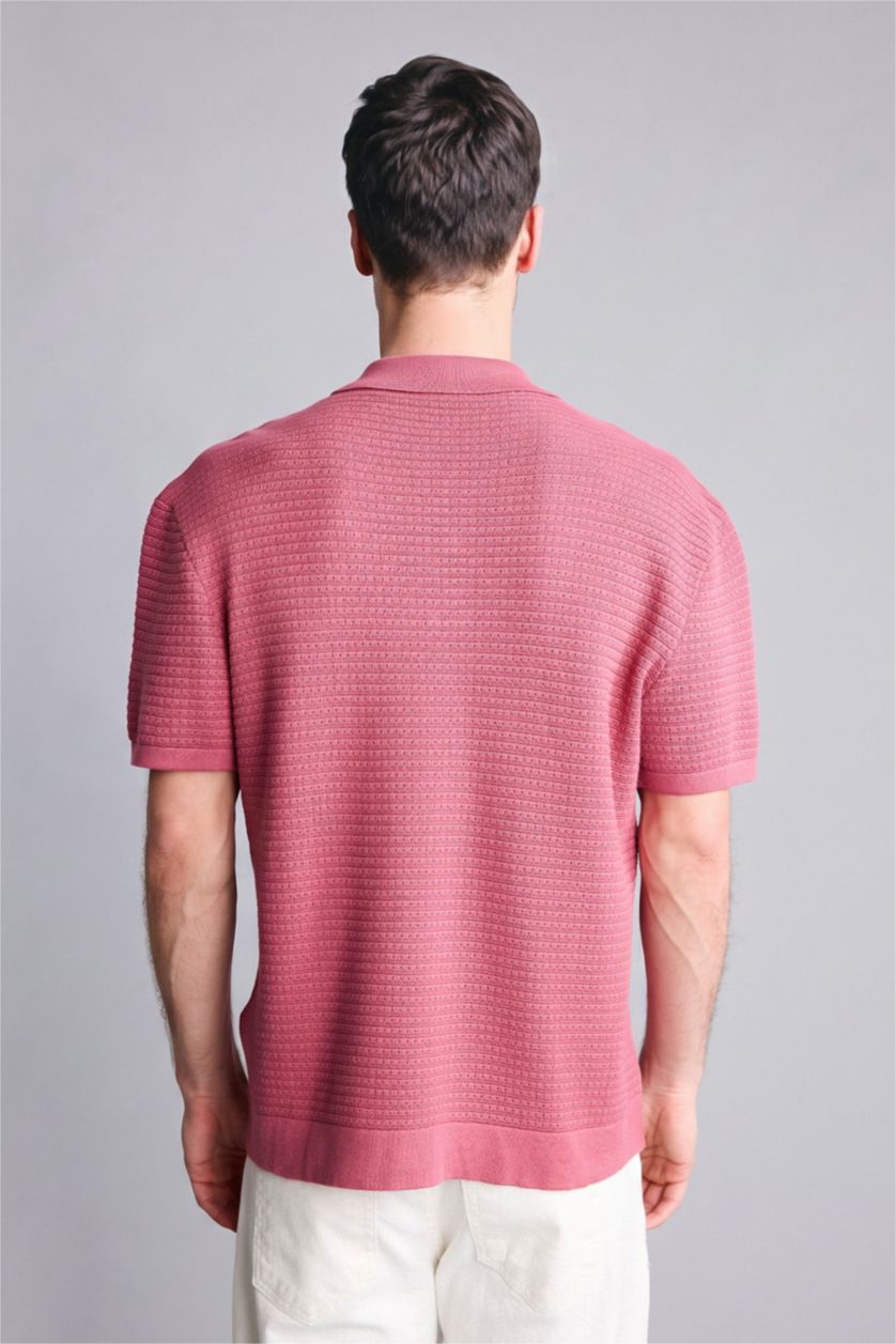MAN Purple Relax Fit Short Sleeve Polo T-Shirt