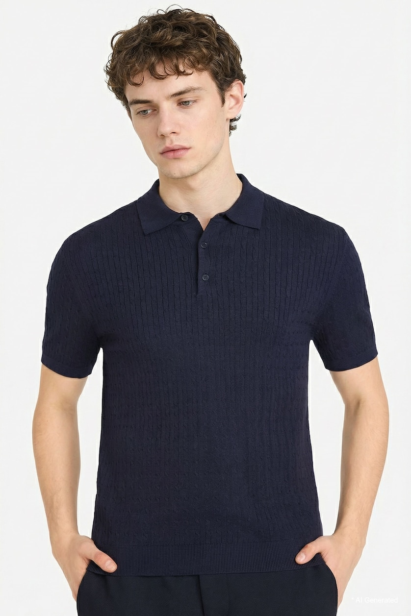 Ерлер әскери-теңіз Standard Fit қысқа жеңді поло футболка