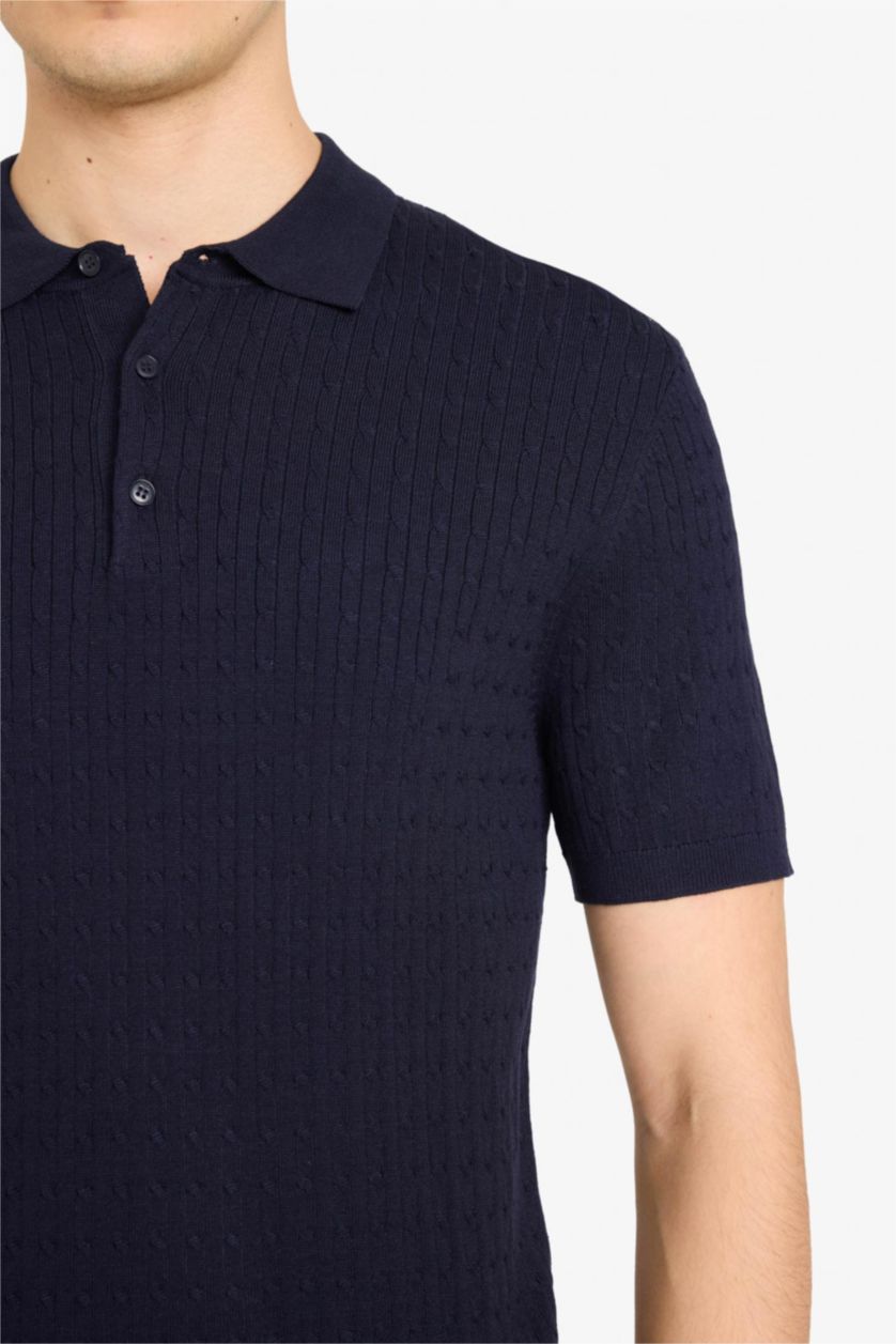 Мужчины Синий Футболка поло Standard Fit с коротким рукавом