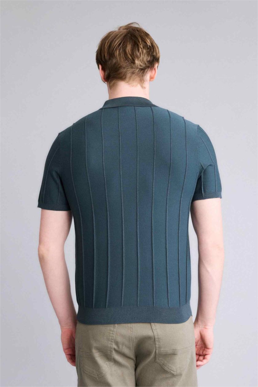 MAN Dark Green Standard Fit Short Sleeved Polo T-Shirt