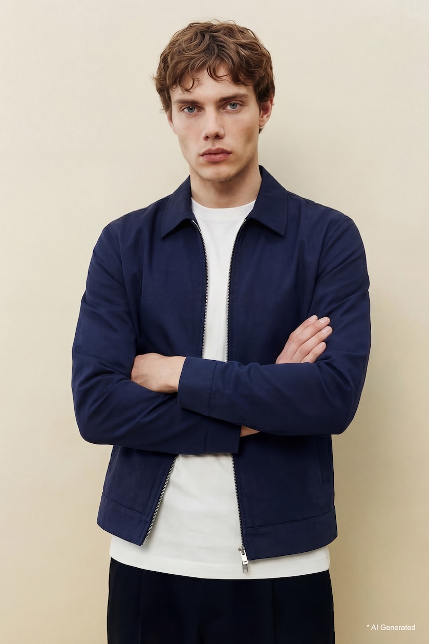 Erkek Lacivert Regular Fit Mont