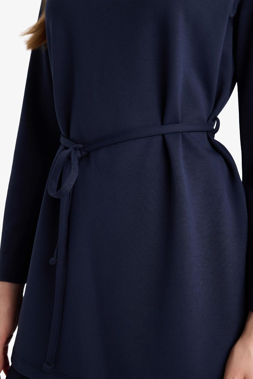 WOMAN NAVY Regular Fit Long Sleeve Tunic