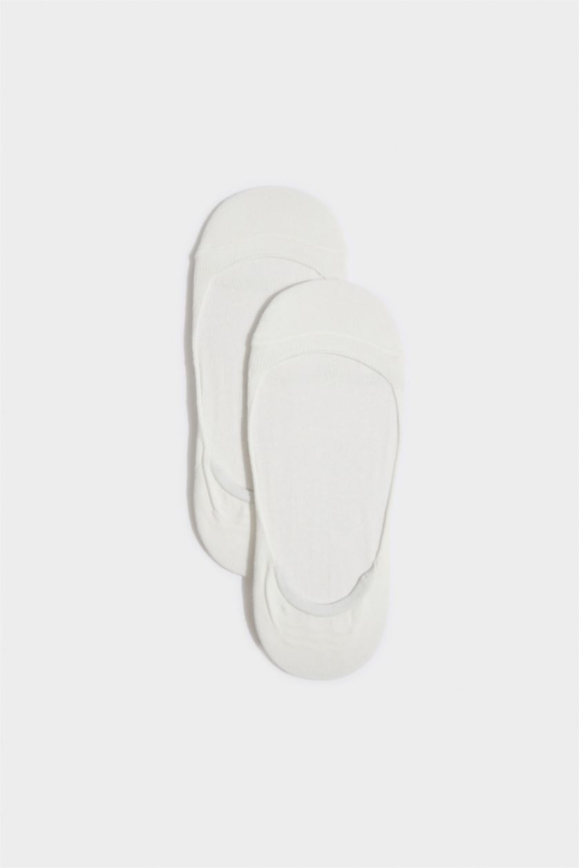 FEMME Blanc Lot de 3 Chaussettes ballerines en coton pour femme
