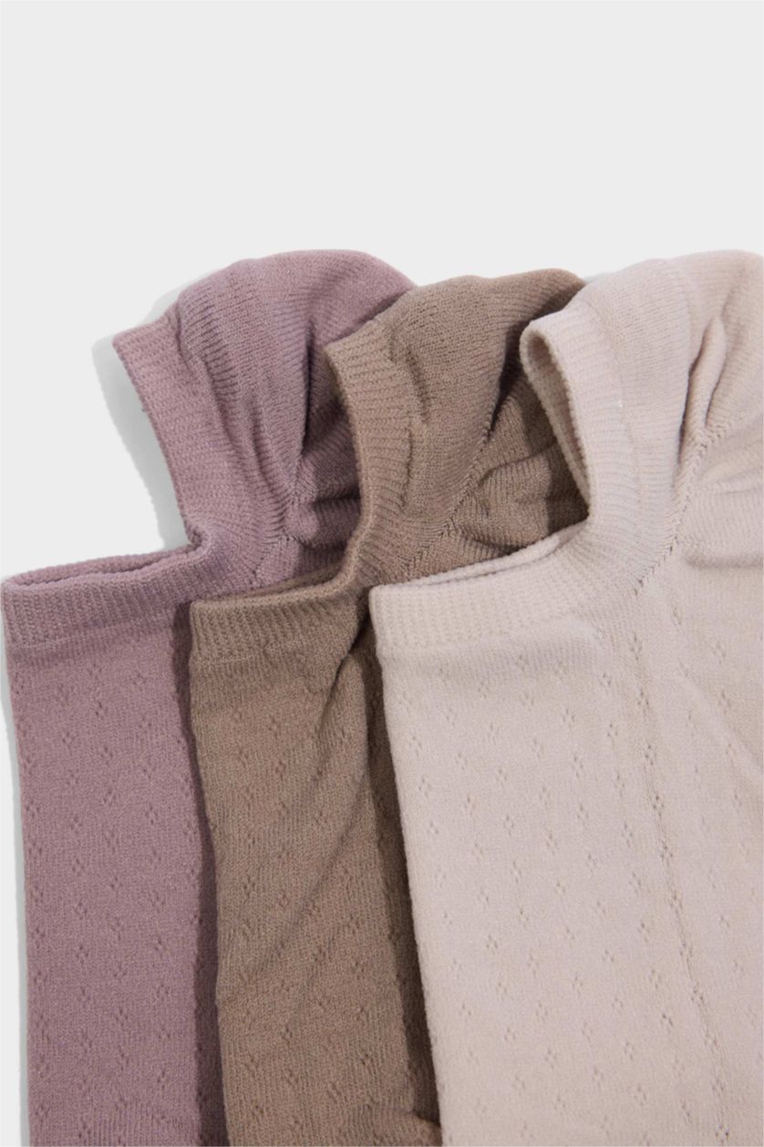 Woman Light Pink 3 piece Step Socks