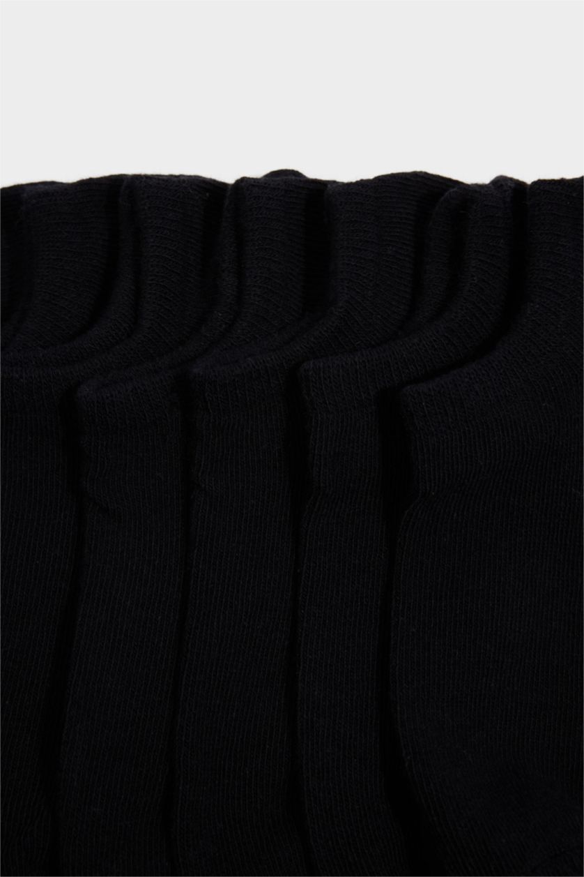 Kadın Siyah Kadın 7'li Pamuklu Sneaker Çorap