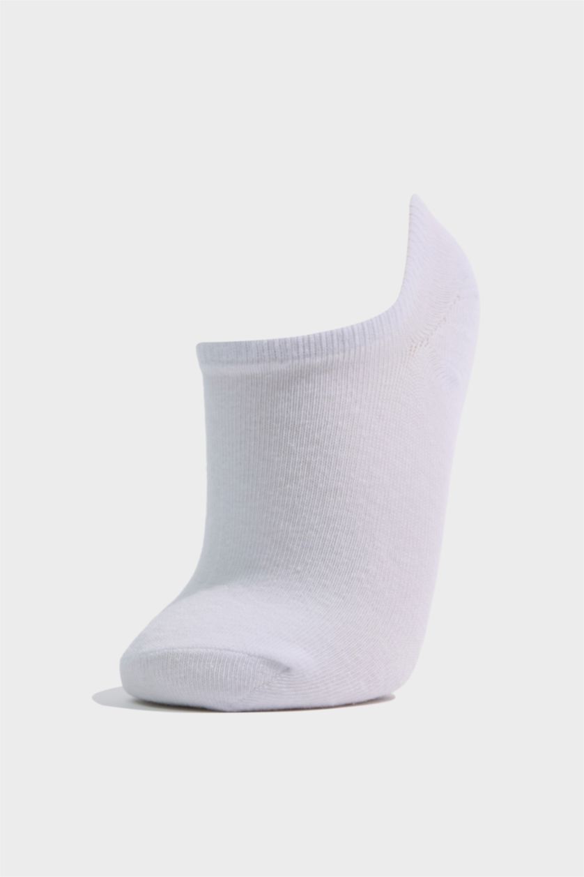 Kadın Beyaz Kadın 7'li Pamuklu Sneaker Çorap