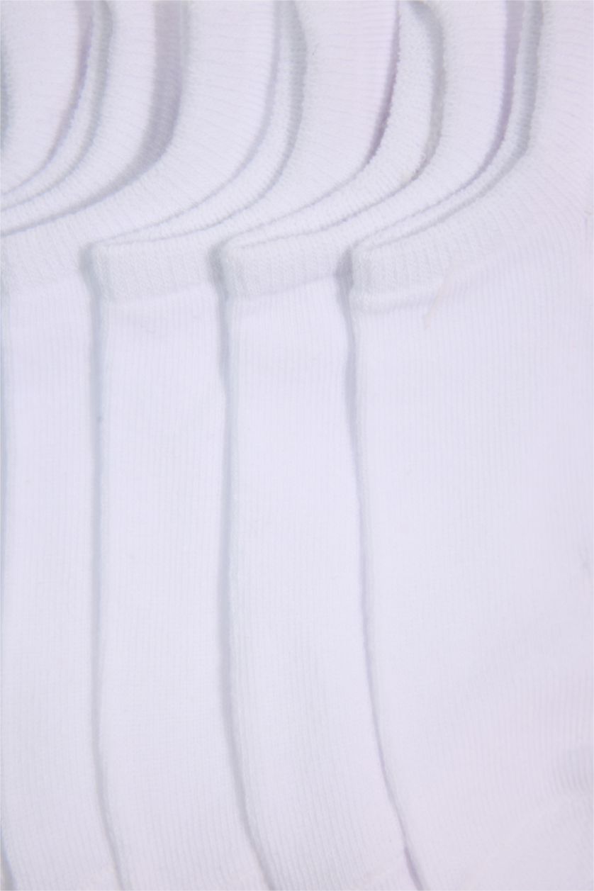 Kadın Beyaz Kadın 7'li Pamuklu Sneaker Çorap