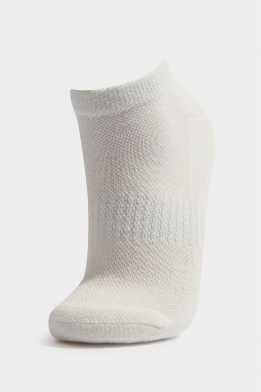 Kadın Beyaz 3'lü Pamuklu Havlu Spor Çorap