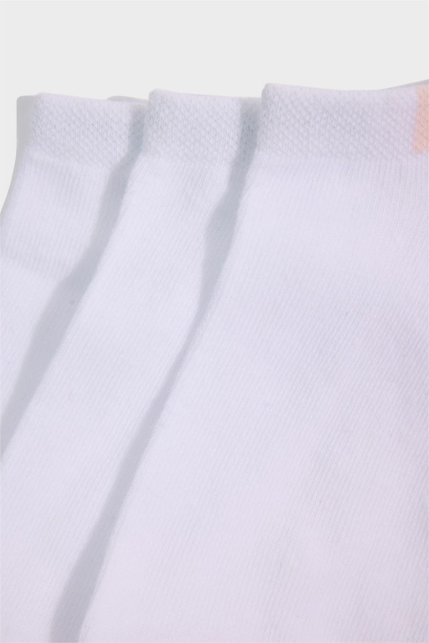 WOMAN White 3 piece Cotton Short Socks