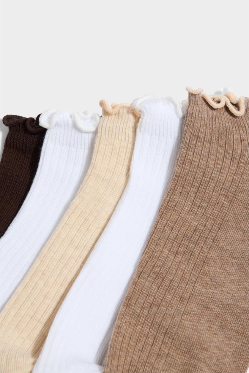 Kadın Karma Kadın 5'li Pamuklu Patik Çorap