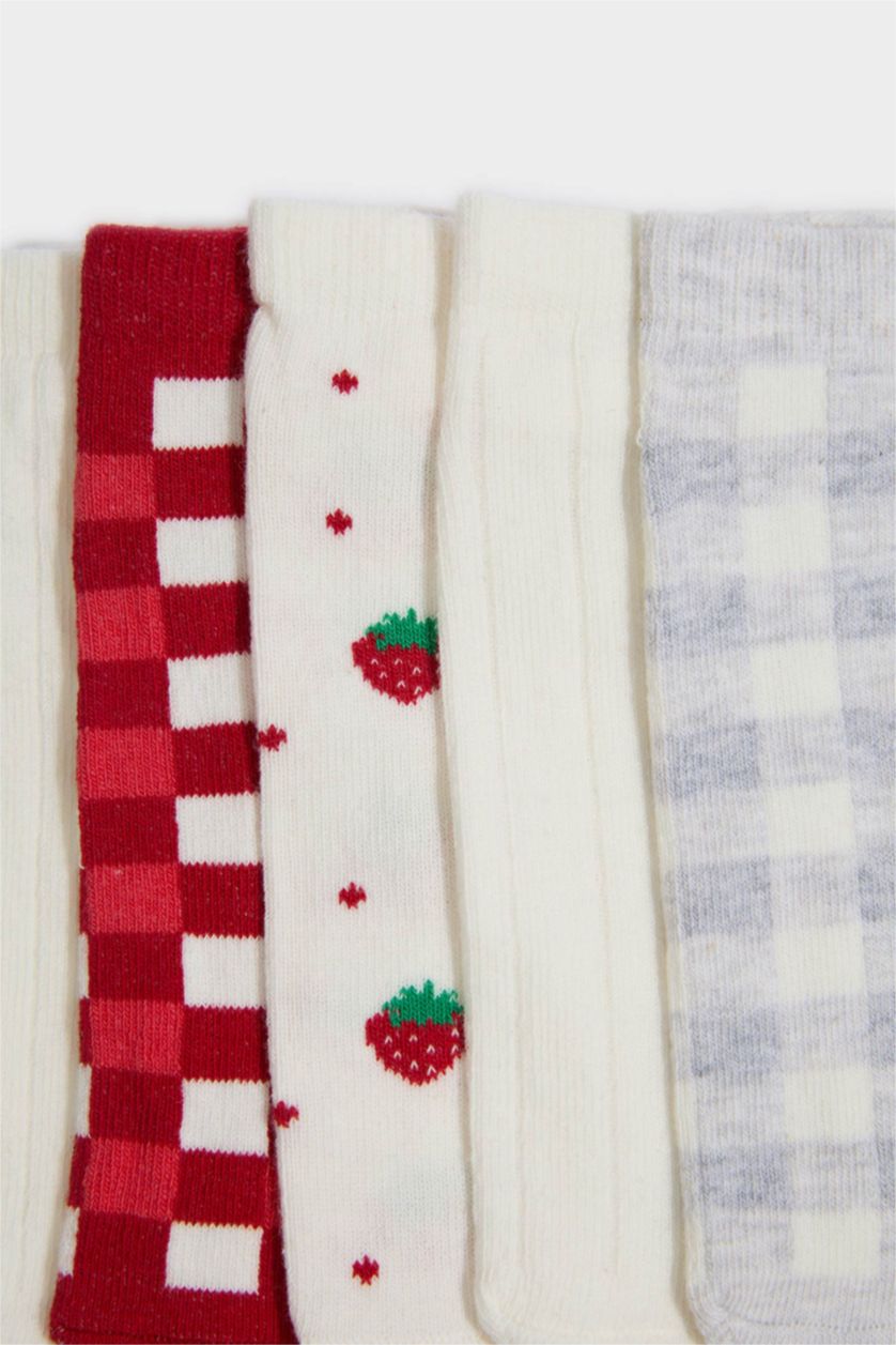 Kadın Karma Kadın 5'li Pamuklu Patik Çorap