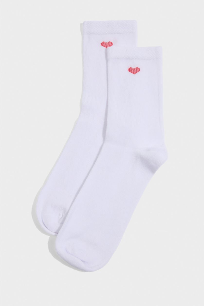 Kadın Beyaz Kadın Dikişsiz 3'lü Bambu Uzun Çorap