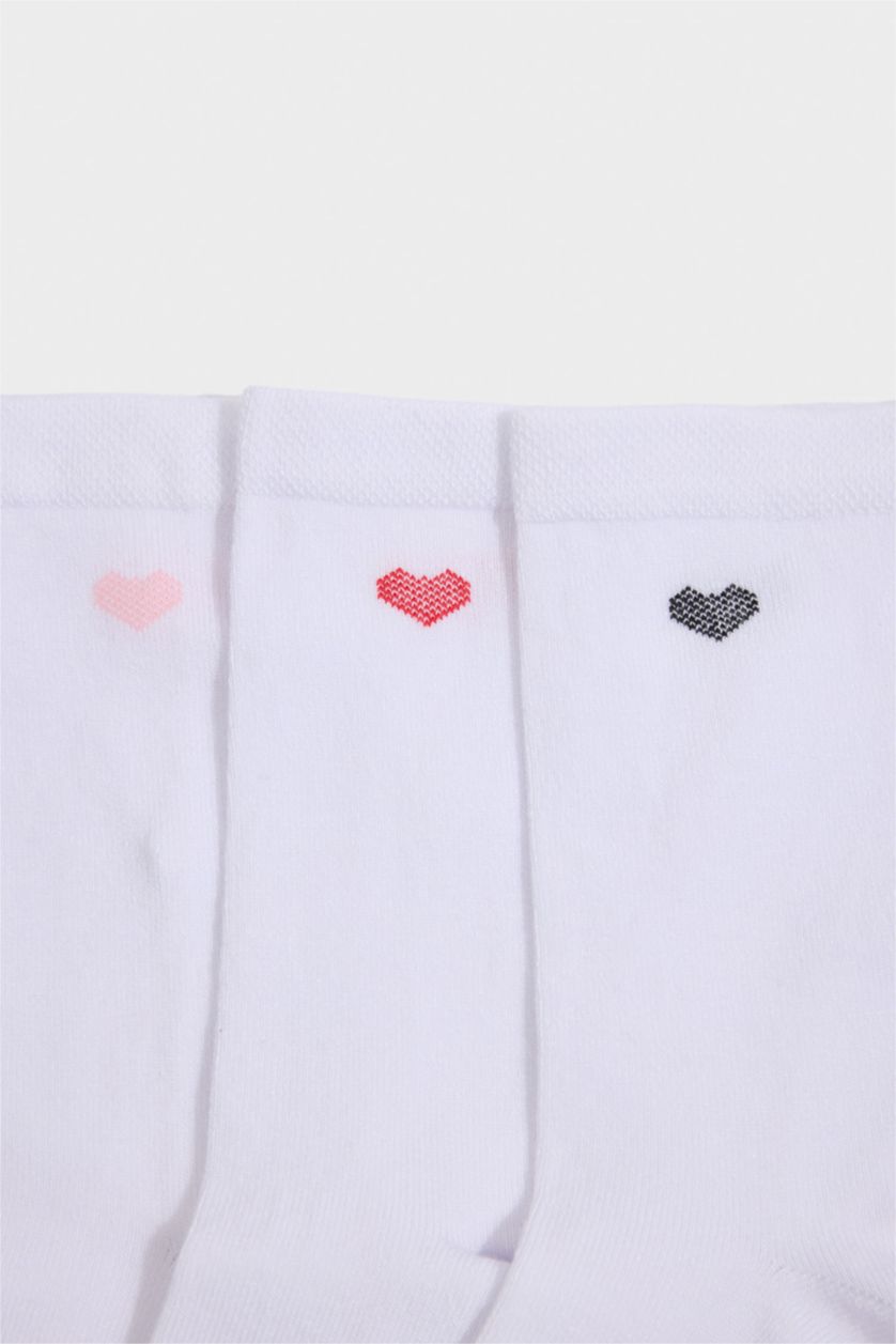 Kadın Beyaz Kadın Dikişsiz 3'lü Bambu Uzun Çorap