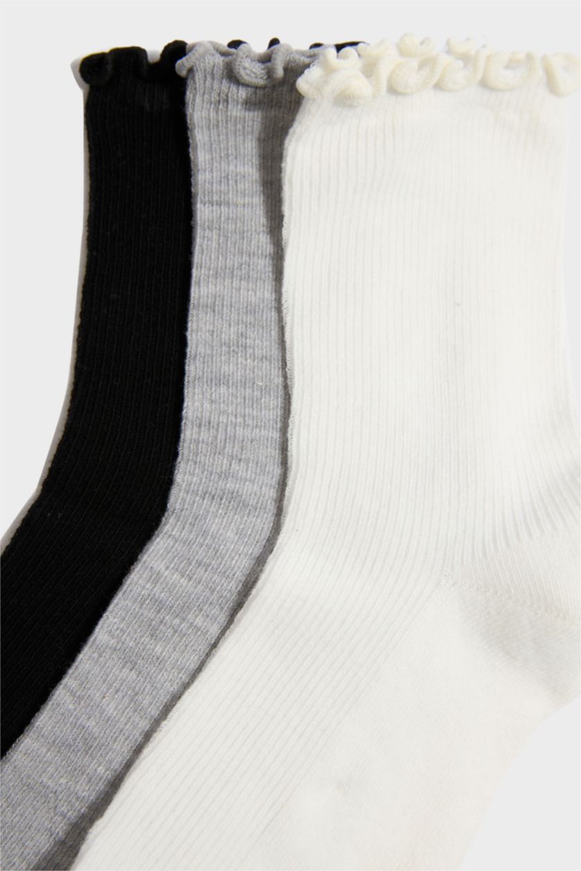 Kadın Karma 3'lü Pamuklu Uzun Çorap