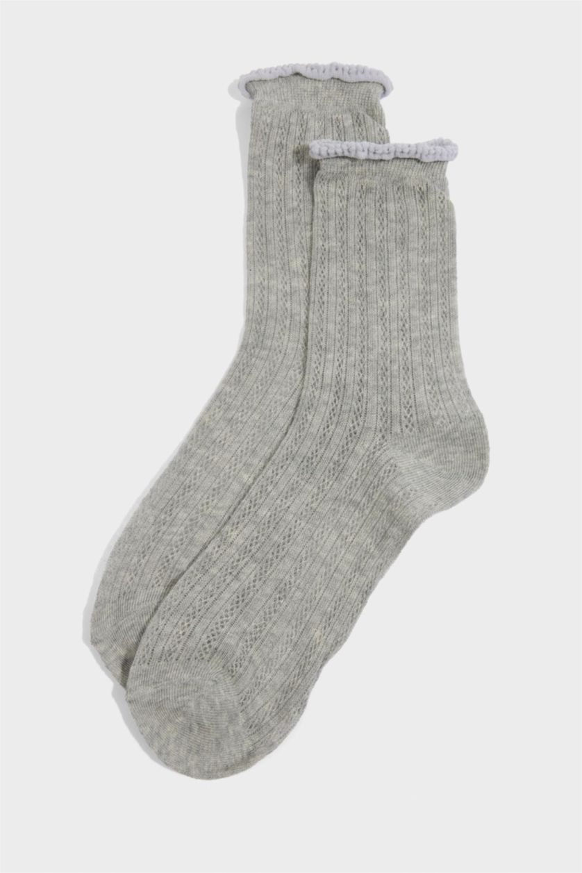 Kadın Karma Kadın 3'lü Pamuklu Uzun Çorap