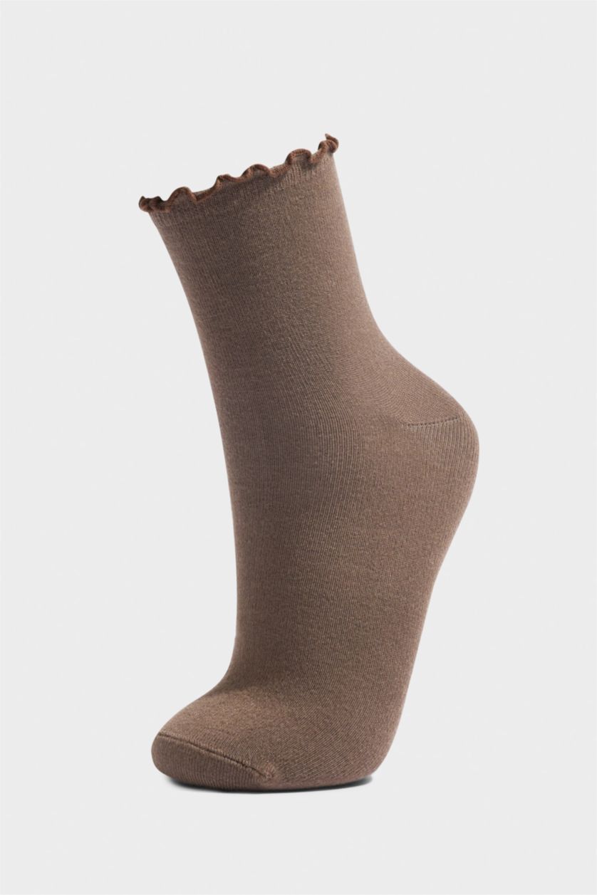Women Brown 3 piece Bamboo Short Socks