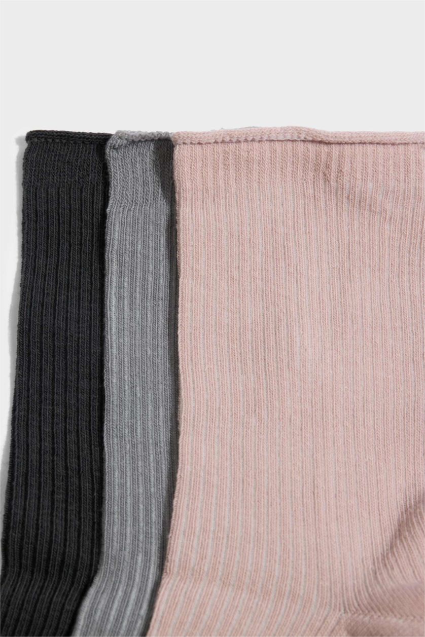 Kadın Karma 3'lü Pamuklu Uzun Çorap