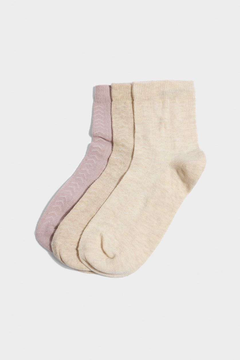 Kadın Karma Kadın 3'lü Pamuklu Soket Çorap