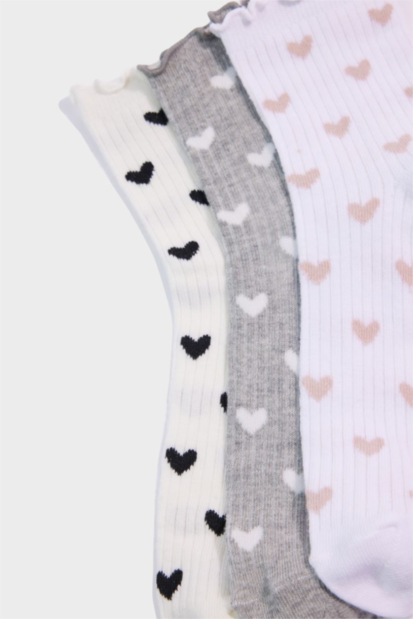 Kadın Karma Kadın 3'lü Pamuklu Soket Çorap