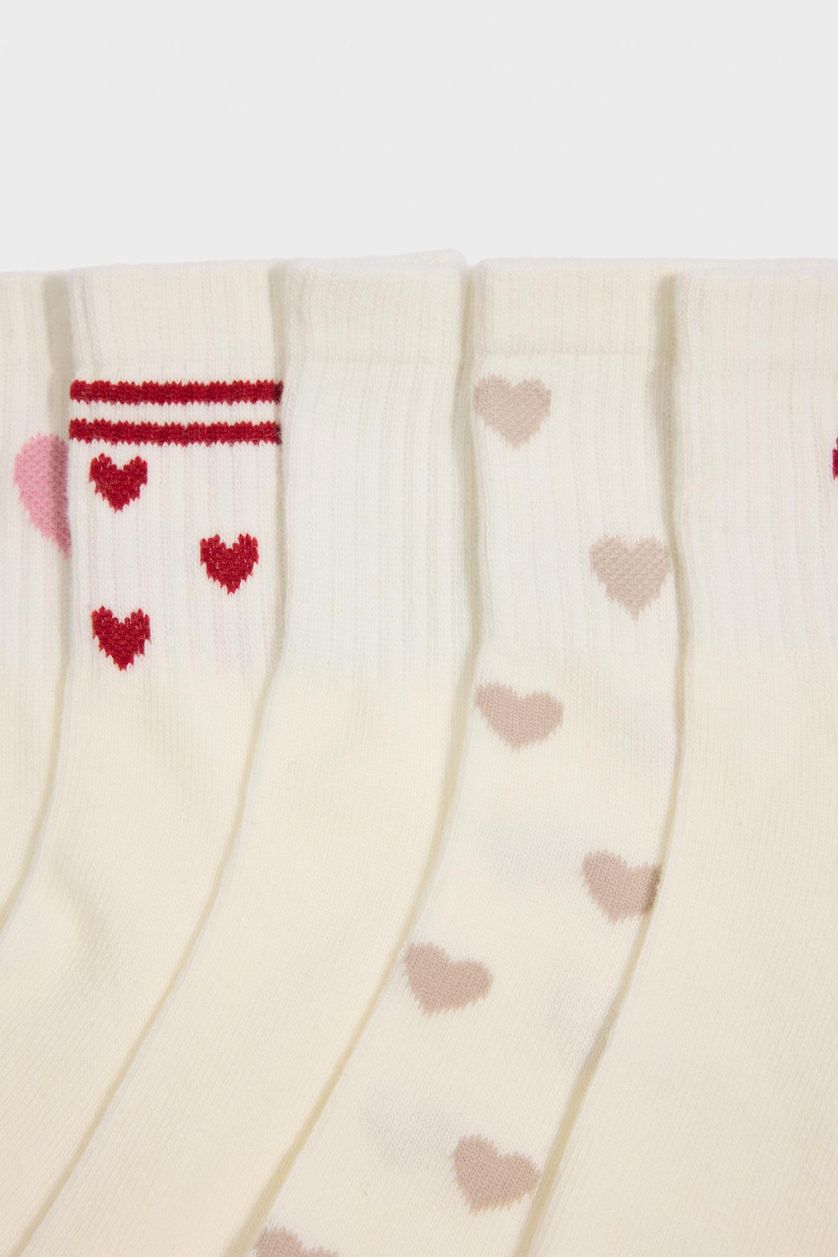 Kadın Karma Kadın 5'li Pamuklu Soket Çorap