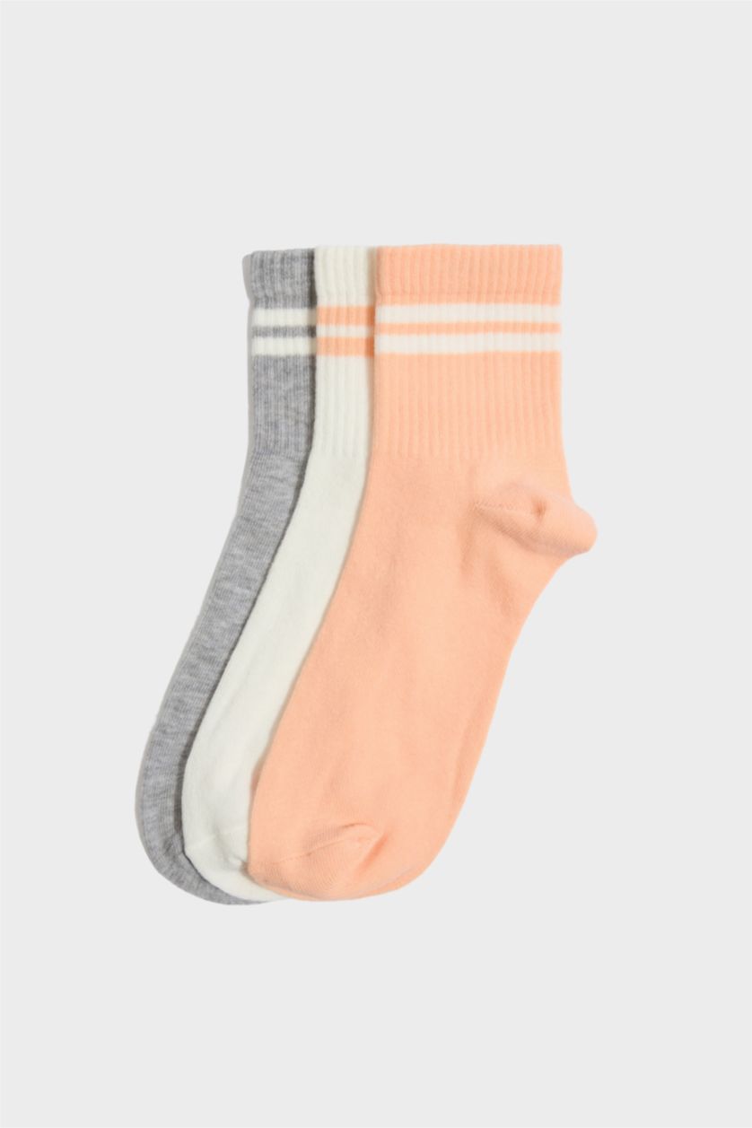Kadın Karma Kadın 3'lü Pamuklu Soket Çorap