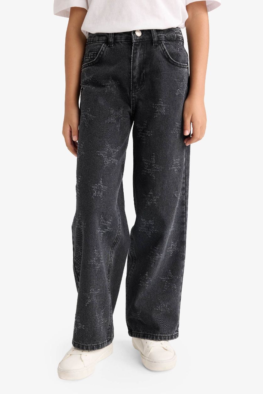 GIRLS & TEENS Black Girl Wide Leg Jeans