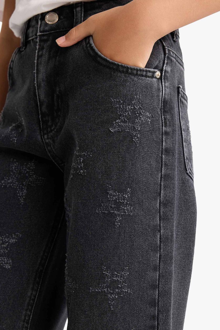 GIRLS & TEENS Black Girl Wide Leg Jeans