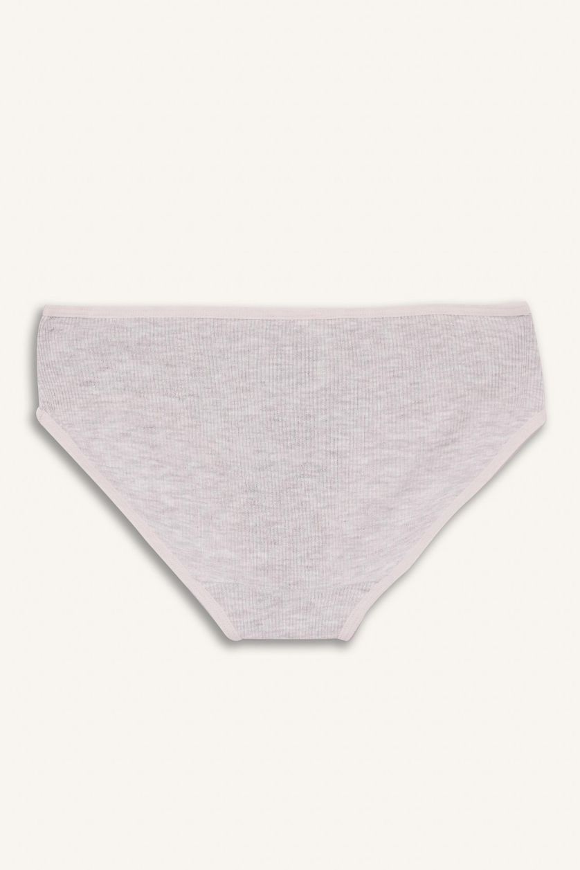 Kız Çocuk - Genç Kız Gri Melanj Penye 3'lü Slip Külot Kız Çocuk