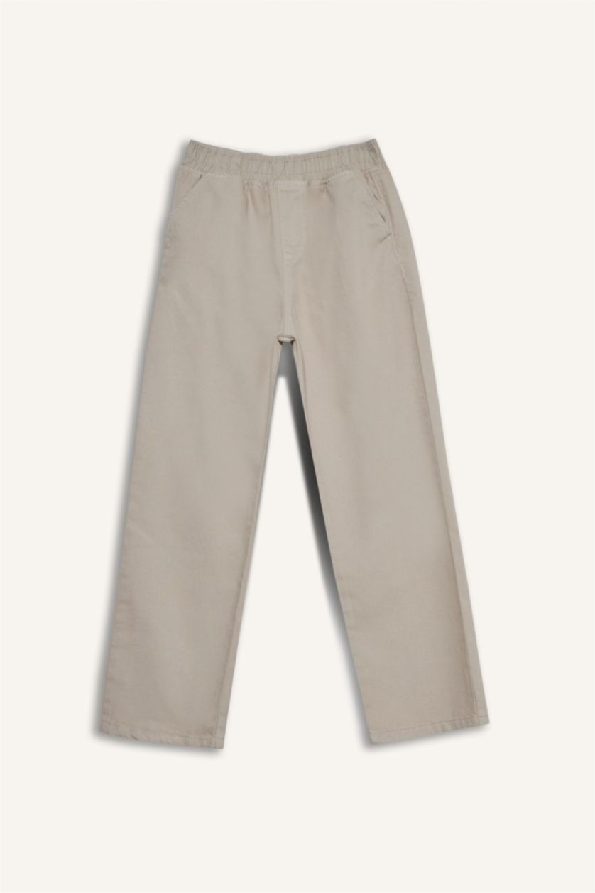 أولادي رمادي بنطلون جبردين اولادي قصة عادية وخصر مطاطي