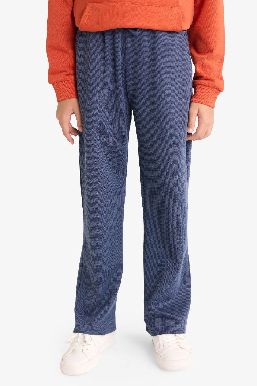 Erkek Çocuk - Genç Erkek Koyu Turuncu 2'li Takım Kapüşonlu Baskılı Sweatshirt Eşofman Altı Erkek Çocuk