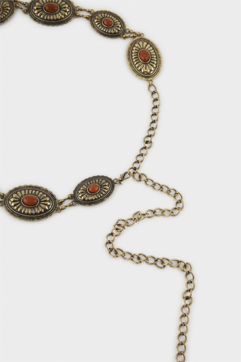 Kadın Antik Sarı Kadın Bel Zinciri