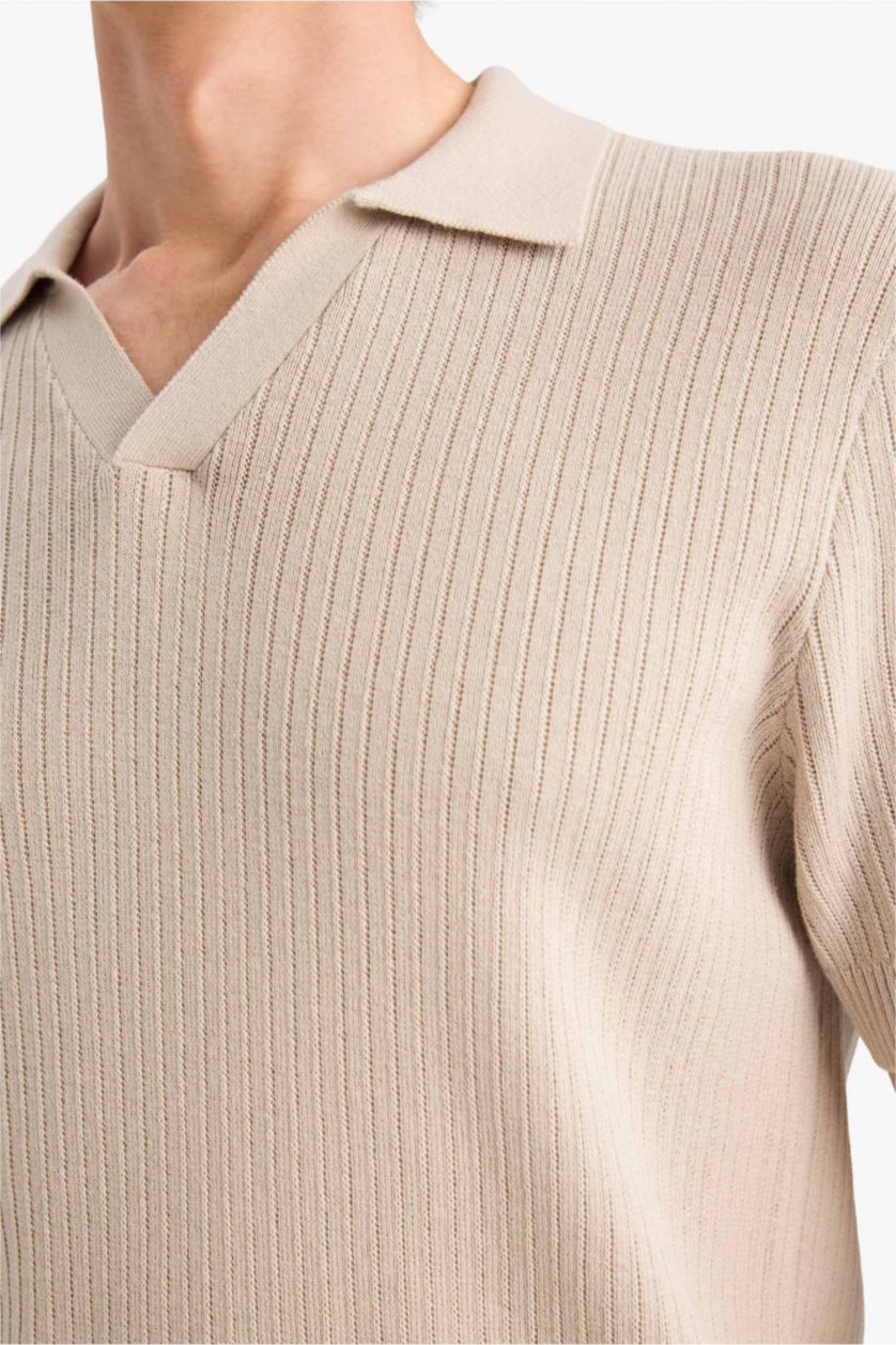 Man Sand تيشيرت بولو قطن نص ردن