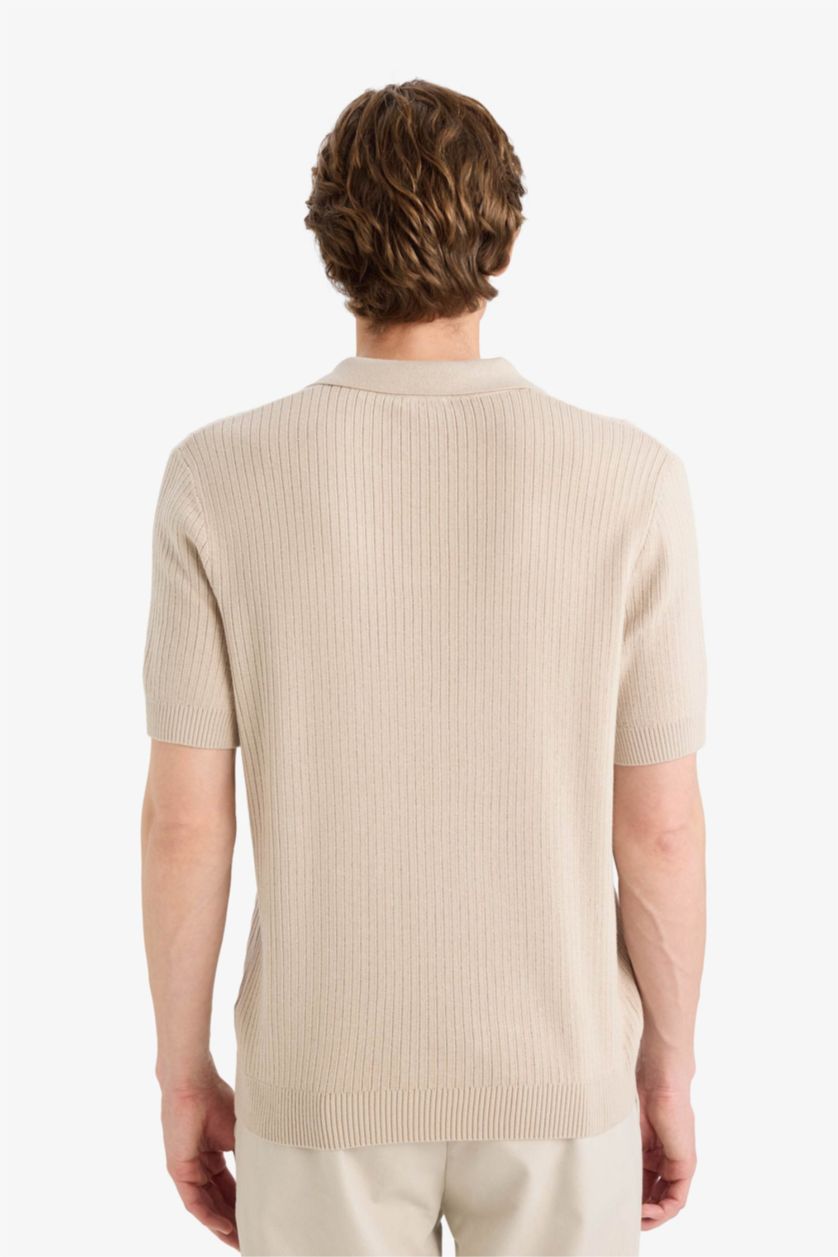 Man Sand تيشيرت بولو قطن نص ردن