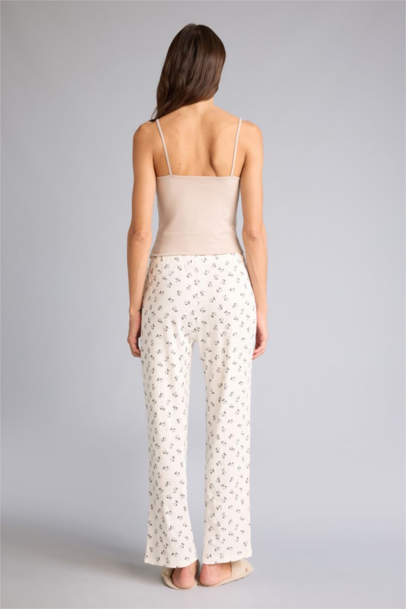 WOMAN Ecru Snoopy Regular Fit Pajama Pants
